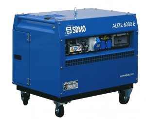 SDMO ALIZE 6000 E Бензиновая электростанция SDMO ALIZE 6000 E номинальная мощность 5.2 кВт. Напряжение 230В, двигатель Honda GX 390.