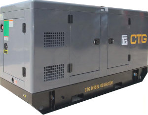 CTG AD-345RES Дизельный генератор CTG AD-345RES в кожухе, максимальная мощность 345 кВА, напряжение 380В.