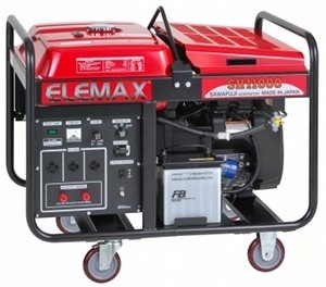 ELEMAX SH 13000-R Бензиновая электростанция ELEMAX SH 13000-R максимальная мощность 11 кВА. На базе двигателя Robin-Subaru.