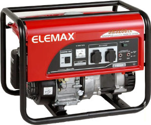 ELEMAX SH 4600 EX-R Бензиновый генератор ELEMAX SH 4600 EX-R максимальная мощность подключения 4 кВА. На базе двигателя HONDA
