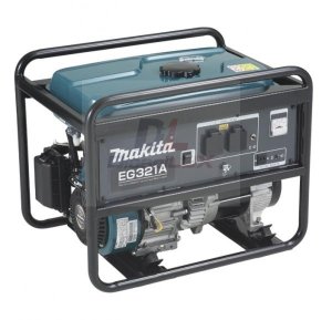 MAKITA EG321A Бензиновый генератор MAKITA EG321A максимальная мощность подключения 3.2 кВт, напряжение 230В. Топливный бак 13 л. ,двигатель SUBARU.