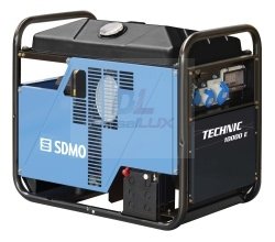 SDMO TECHNIC 10000 E  Бензиновый генератор SDMO TECHNIC 10000 E максимальная мощность подключения 12 кВА. Напряжение 230В, двигатель Kohler США