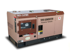 TOYO TKV-14TBS Дизельный генератор TOYO TKV-14TBS в кожухе, максимальная мощность  12.4 кВт
