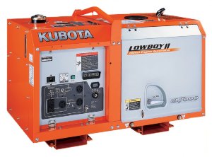 KUBOTA GL 6000  Дизельный генератор KUBOTA GL 6000 в кожухе, максимальная мощность подключения 6 кВА, 