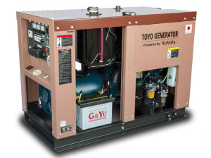 TOYO TG-19TPC Дизельный генератор TOYO TG-19TPC максимальная мощность 15 кВА, для интенсивной эксплуатации. Напряжение 380В, двигатель KUBOTA