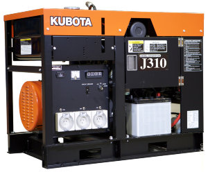 KUBOTA J310 Дизельный генератор KUBOTA J310 максимальная мощность 9 кВт, напряжение 380В. На базе двигателя KUBOTA
