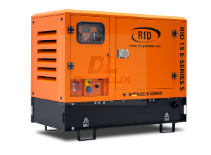RID 8 E-SERIES STANDART в кожухе c ATS Дизельный генератор в кожухе RID 8 E-SERIES Standard с АВР RID1000-A, максимальная мощность 9 кВа. Напряжение 380В, двигатель MITSUBISHI Япония